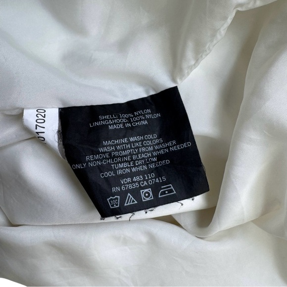 Nautica Men's Large White Sailing Windbreaker Jacket Hood Under Collar Tuck - Picture 12 of 12